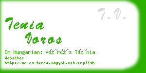 tenia voros business card